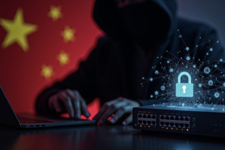 تصویری از نماد آسیب‌پذیری سایبری در کنار لوگوی سیسکو