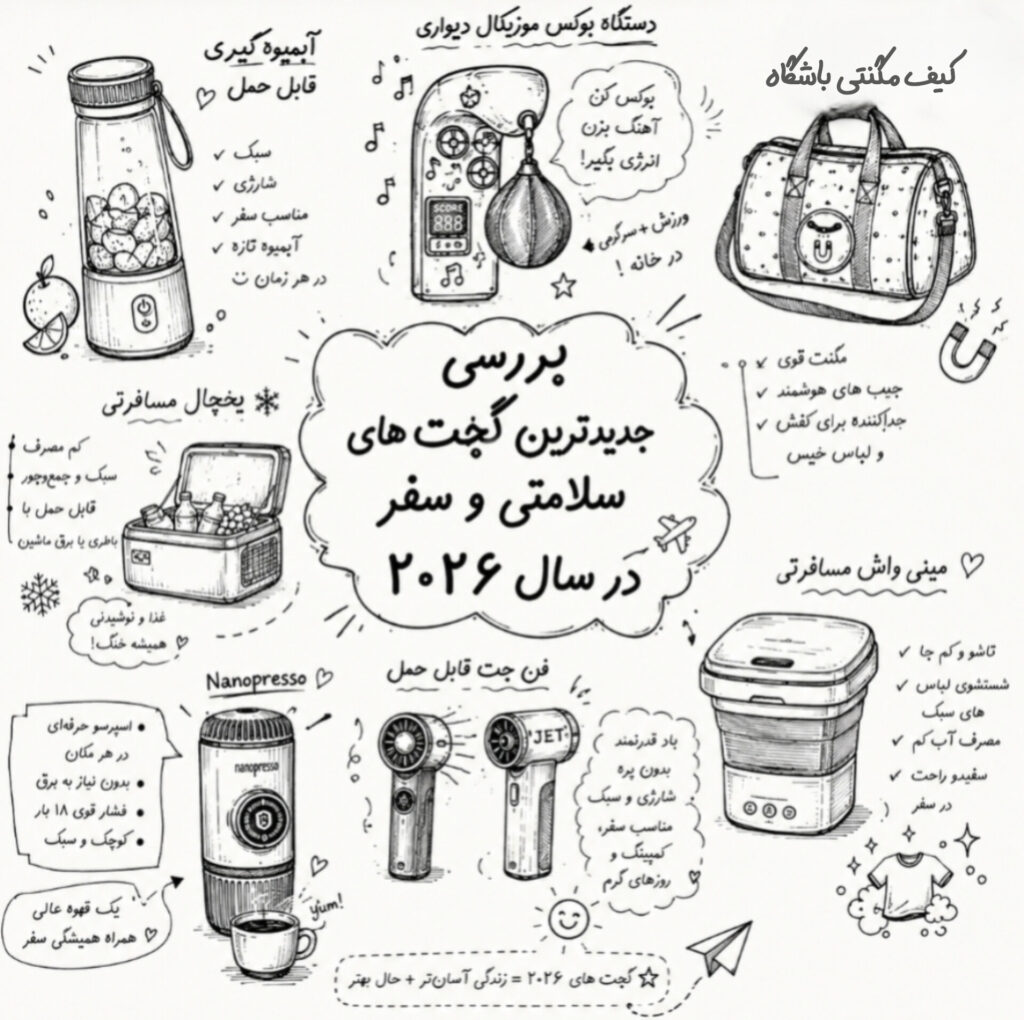 ۷ گجت کاربردی سلامتیو سفر در سال ۲۰۲۶